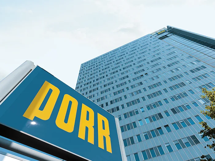 PORR-Tower in Vienna in daylight